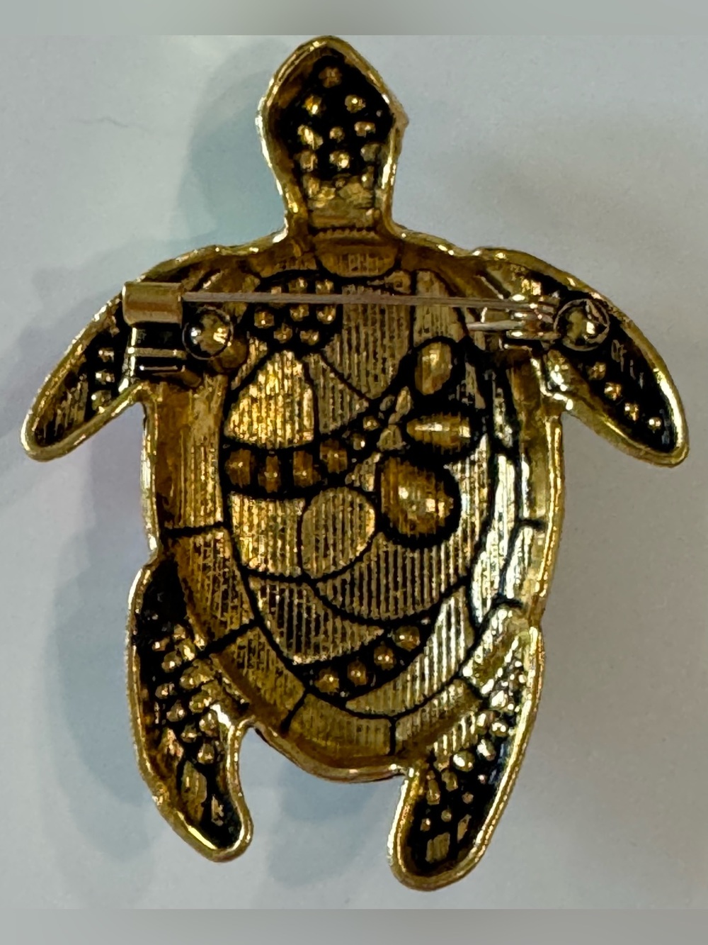 NEW Multicolor Sea Turtle Enamel and Crystal Brooch - Picture 4 of 7